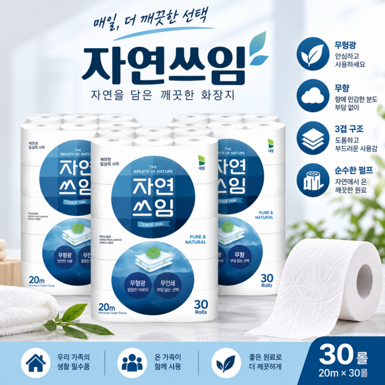 자연쓰임 블루 3겹 화장지 30롤, 무형광 무향 제품 특징과 가격 비교