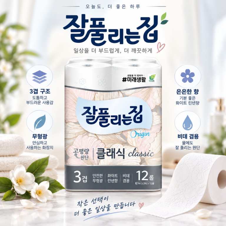 잘풀리는집 클래식 3겹 화장지 27m 12롤, 무형광 제품 특징과 선택 포인트