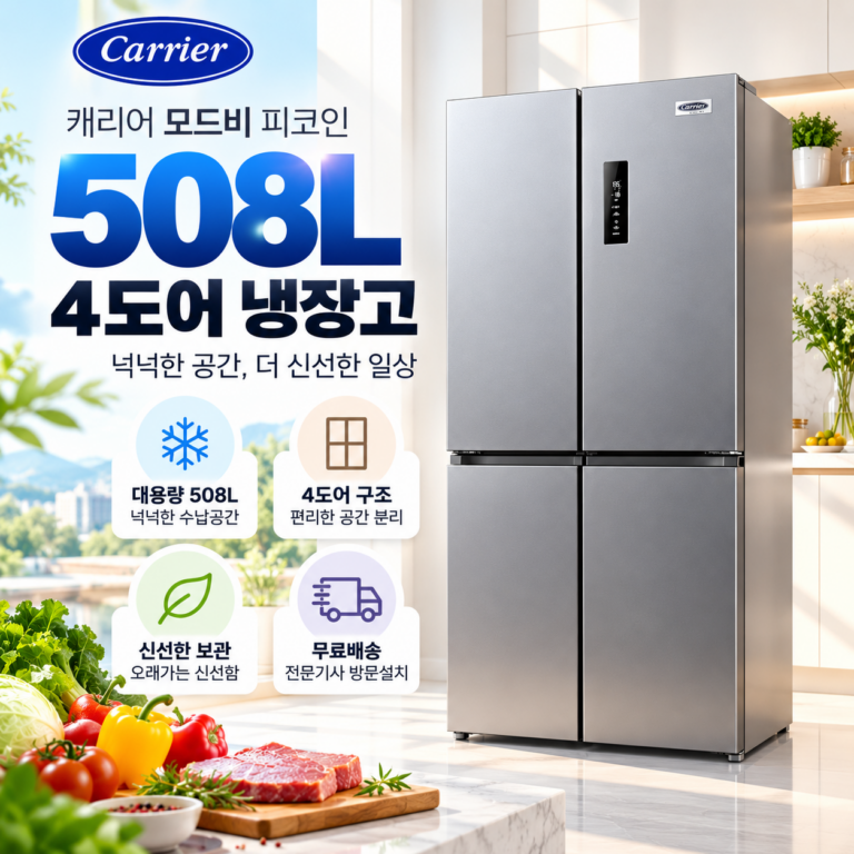 캐리어 모드비 피코인 508L 4도어 냉장고 MRN508SPM1 방문설치