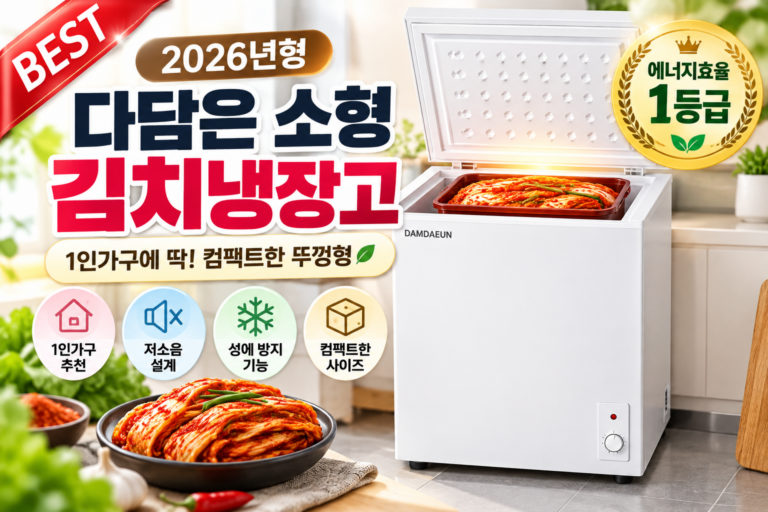 다담은 소형 김치냉장고 1등급 뚜껑형 1인가구용 화이트