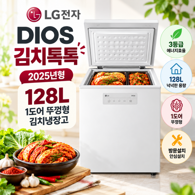 LG전자 디오스 김치톡톡 128L 1도어 뚜껑형 김치냉장고