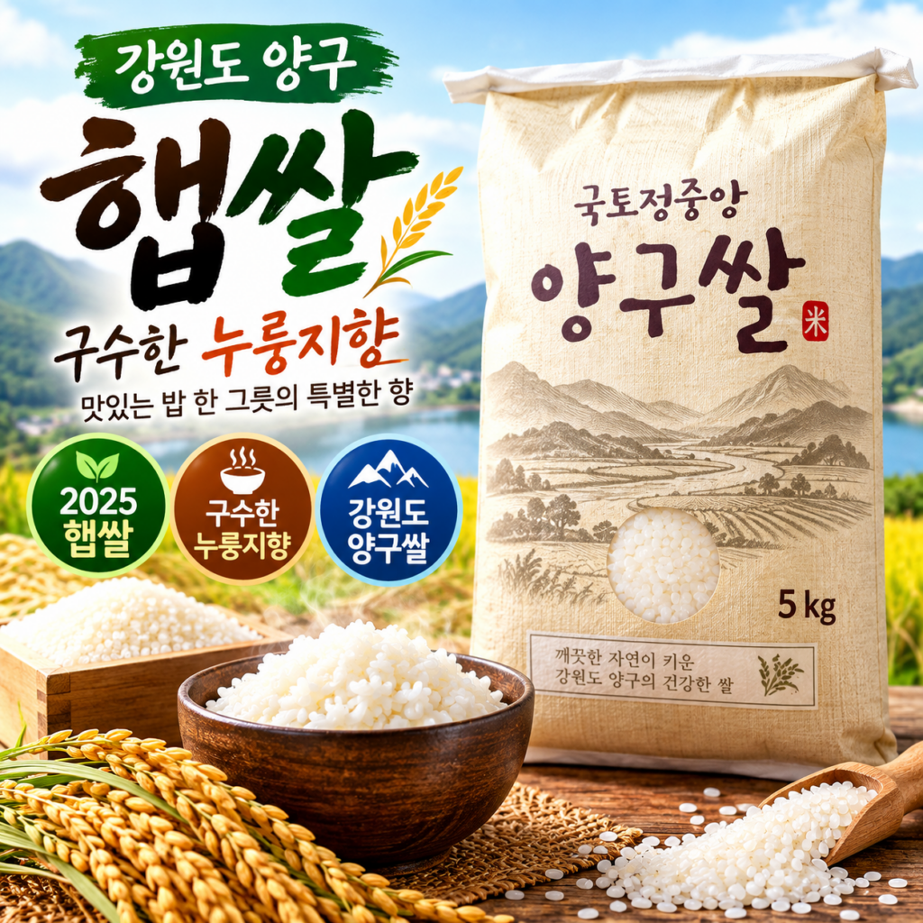강원도 양구 햅쌀 5kg, 구수한 누룽지향 양구쌀 제품 이미지