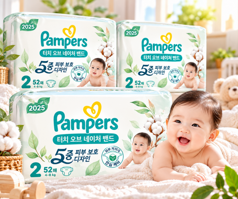 팸퍼스 터치 오브 네이처 밴드형 기저귀 2단계 156매