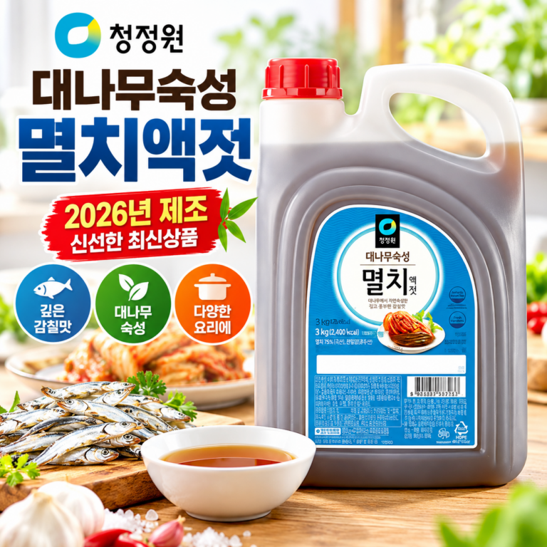 청정원 대나무숙성 멸치액젓 3kg 대용량 액젓