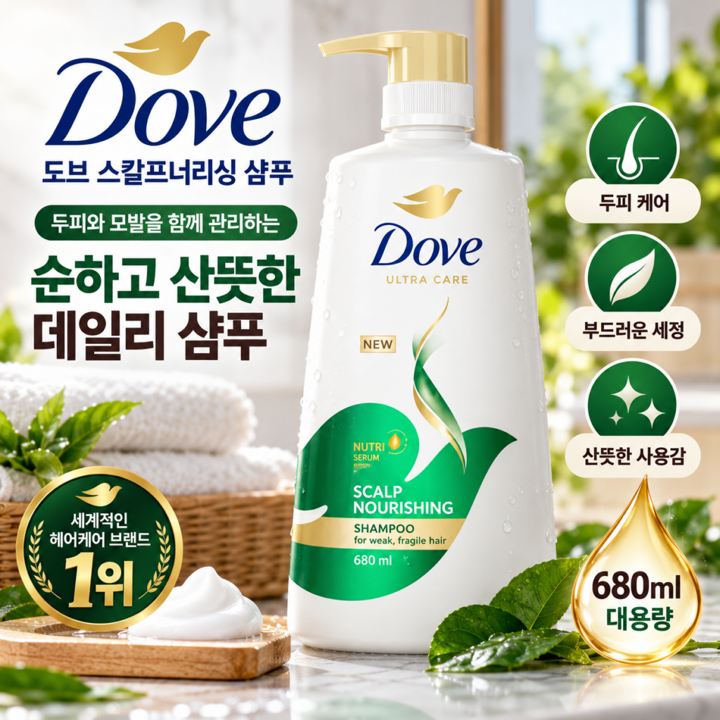 도브 스칼프너리싱 샴푸 680ml 가격과 특징 제품 이미지