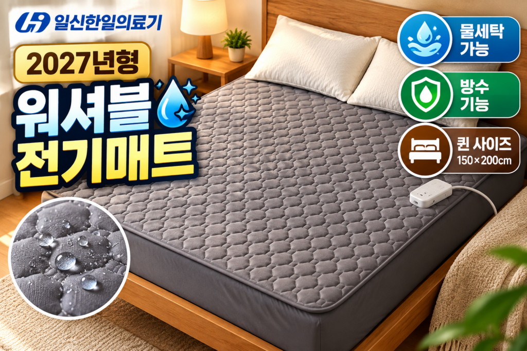 일신한일의료기 워셔블 전기매트 퀸 사이즈 가격과 특징 제품 이미지