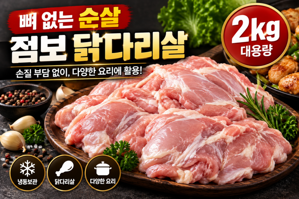 순살 점보 닭다리살 2kg 가격과 냉동 보관 및 활용법 제품 이미지